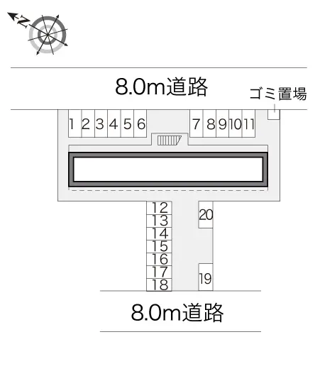 ★手数料０円★函館市本通２丁目　月極駐車場（LP）